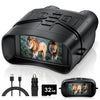 Night Vision Goggles for Adults, Night Vision Binoculars with 5000mAh Rechargeable Battery and 32GB Card, 3" HD Screen for Wildlife Observation, Hunting and Security