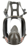 Full Facepiece Reusable Respirator 6800, NIOSH, Large Lens, ANSI High Impact Eye Protection, Silicone Face Seal, Four-Point Harness, Comfortable Fit, Painting, Dust, Chemicals, Medium