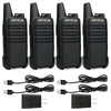 Two Way Radio Long Range Rechargeable 2 miles range,Portable 2 Way Radio, USB-C Charging, Handsfree Walkie Talkies for Adults Cruise Hiking Camping(4 Pack)