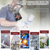 Gas Masks Survival Nuclear and Chemical,Full Face Respirator for Spray Paint,Chemical,Epoxy Resin,Grinding work.