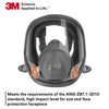 Full Facepiece Reusable Respirator 6800, NIOSH, Large Lens, ANSI High Impact Eye Protection, Silicone Face Seal, Four-Point Harness, Comfortable Fit, Painting, Dust, Chemicals, Medium