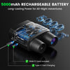 Night Vision Goggles for Adults, Night Vision Binoculars with 5000mAh Rechargeable Battery and 32GB Card, 3" HD Screen for Wildlife Observation, Hunting and Security
