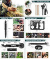 Emergency Survival Kit, 262Pcs War Survival Gear and Supplies with First Aid Kit Pouch and Crossbody Bag, Emergency Kit with Tent, Camping Axe Hammer, Survival Shovel w/Pick, Bug Out Bag Gifts for Men Women