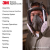 Full Facepiece Reusable Respirator 6800, NIOSH, Large Lens, ANSI High Impact Eye Protection, Silicone Face Seal, Four-Point Harness, Comfortable Fit, Painting, Dust, Chemicals, Medium