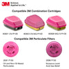 Full Facepiece Reusable Respirator 6800, NIOSH, Large Lens, ANSI High Impact Eye Protection, Silicone Face Seal, Four-Point Harness, Comfortable Fit, Painting, Dust, Chemicals, Medium